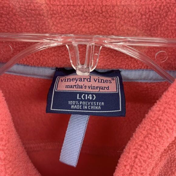 Vineyard Vines Girls Vest Pink Fleece Size 14 L - Picture 4 of 5